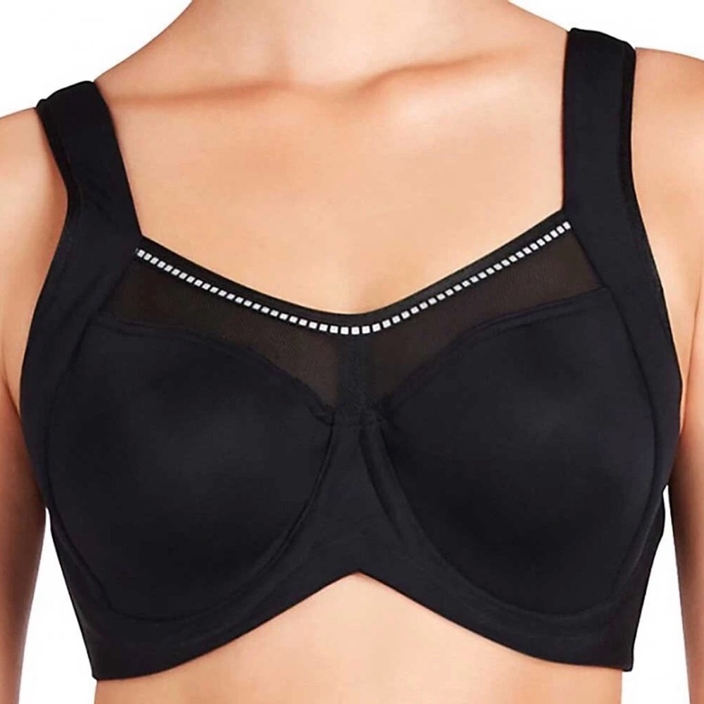 Bendon Sport Extreme Out Underwire High Impact Sports Bra 76-408 Black Size 40D